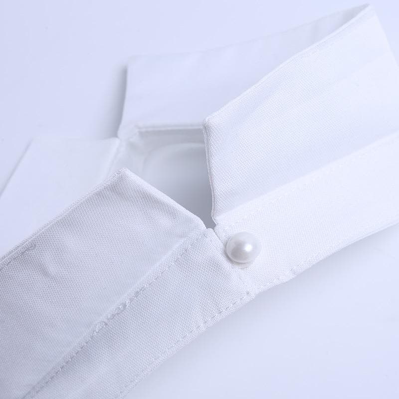 "SALEM" Longsleeve Shirt with Collar - Asian Fashion Lianox