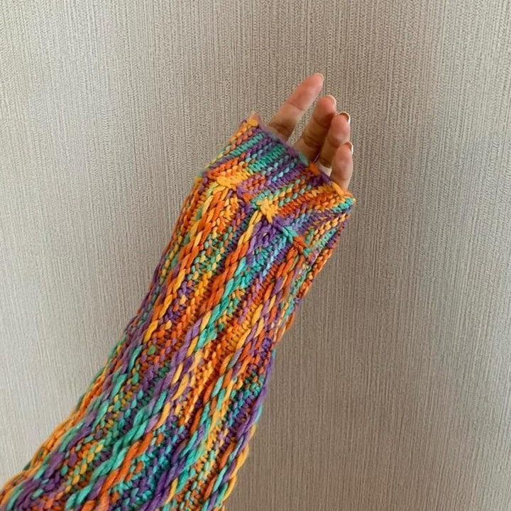 Colorful Knit Cardigan - Asian Fashion Lianox