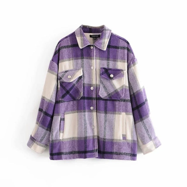 Loose-Fitting Flannel Shirt With Pockets