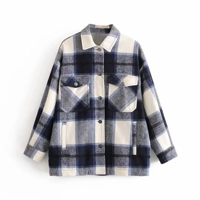Loose-Fitting Flannel Shirt With Pockets