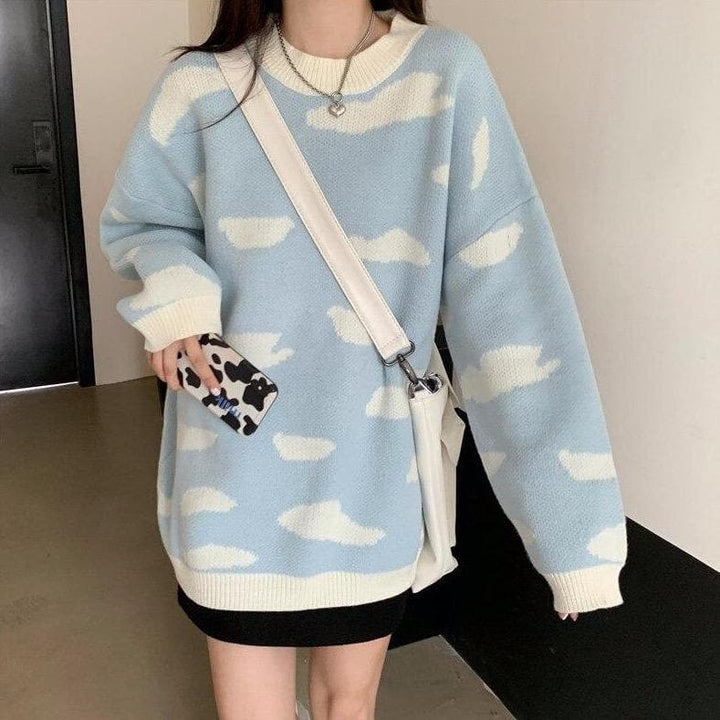 Knit Cloud Sweater - Asian Fashion Lianox