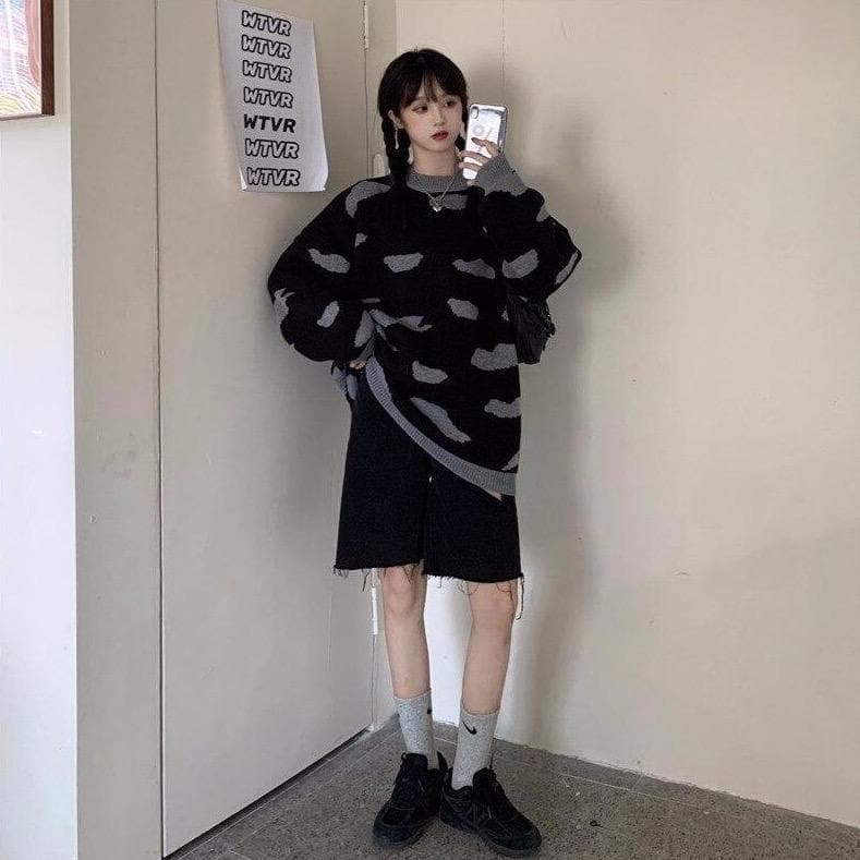 Knit Cloud Sweater - Asian Fashion Lianox