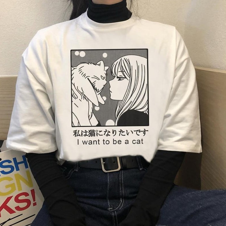 "I want to be a cat" T-Shirt