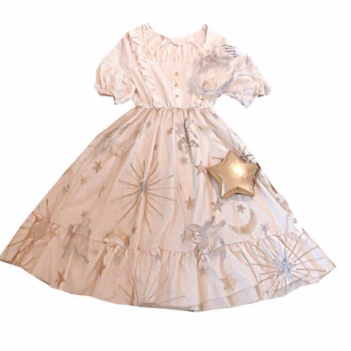 A-Line Lolita Dress With Puff Sleeves