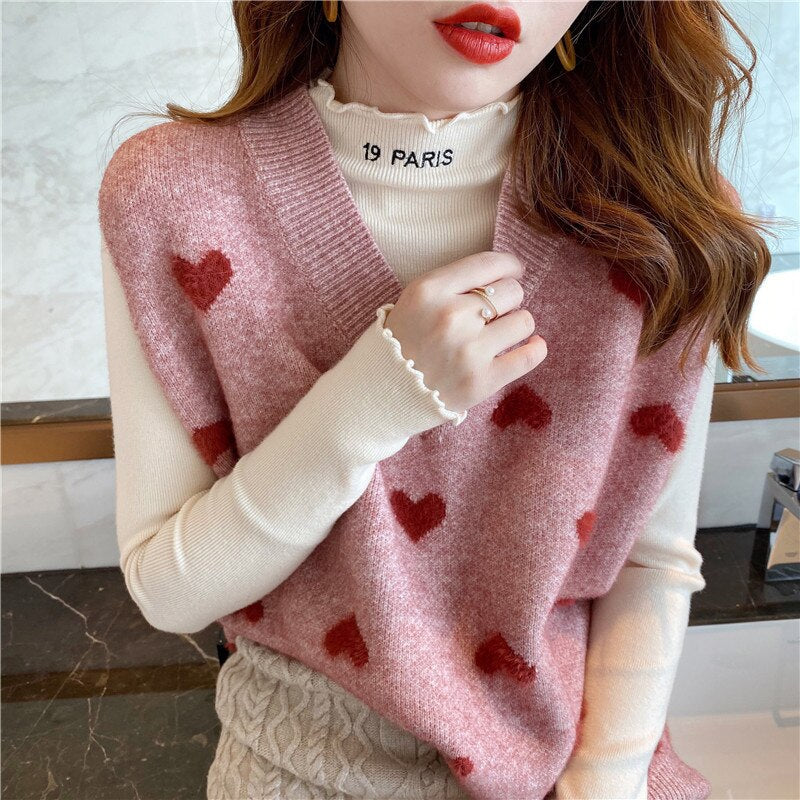 Sweater With Frilled Turtleneck and Sleeves