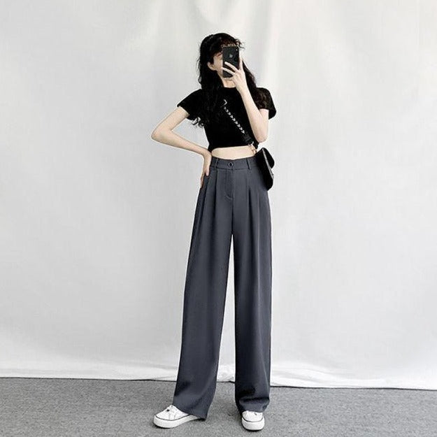 High-Waisted Pants With Loose Fit – Lianox