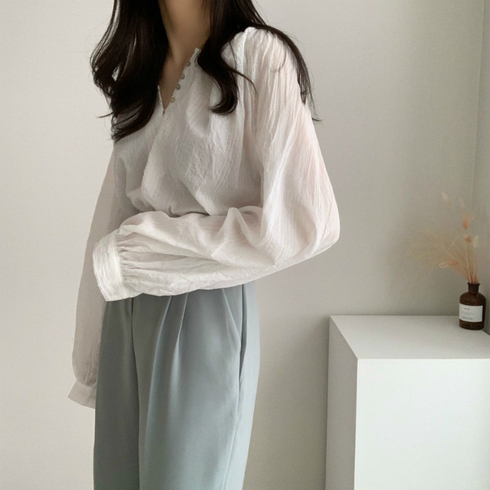 Longsleeved Blouse With Buttons