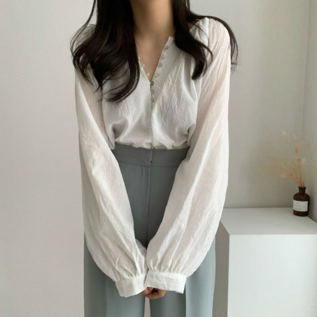 Longsleeved Blouse With Buttons