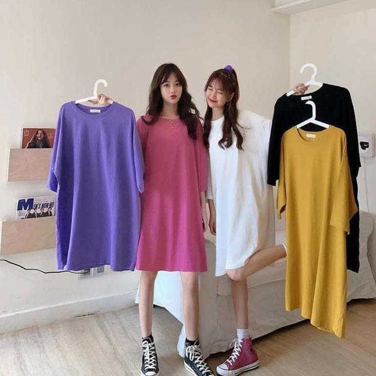Casual T-Shirt Dress - Asian Fashion Lianox