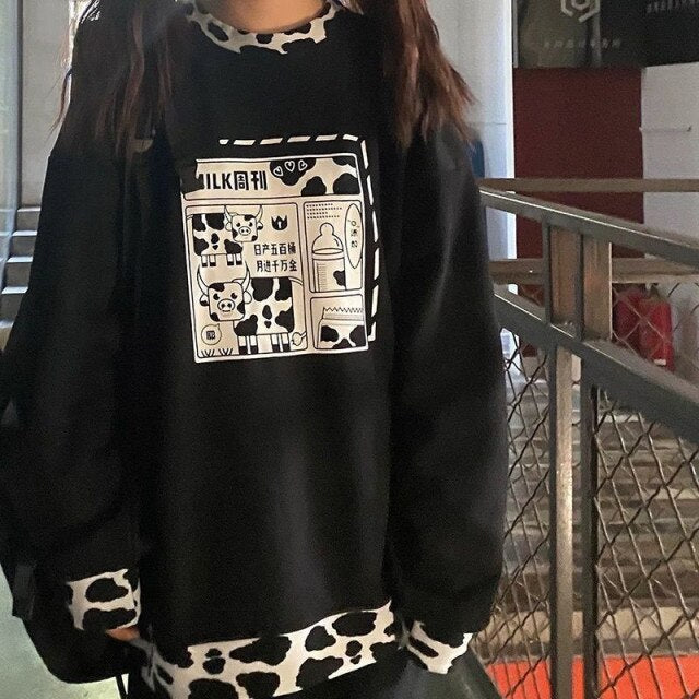 Sweater With Cow Print