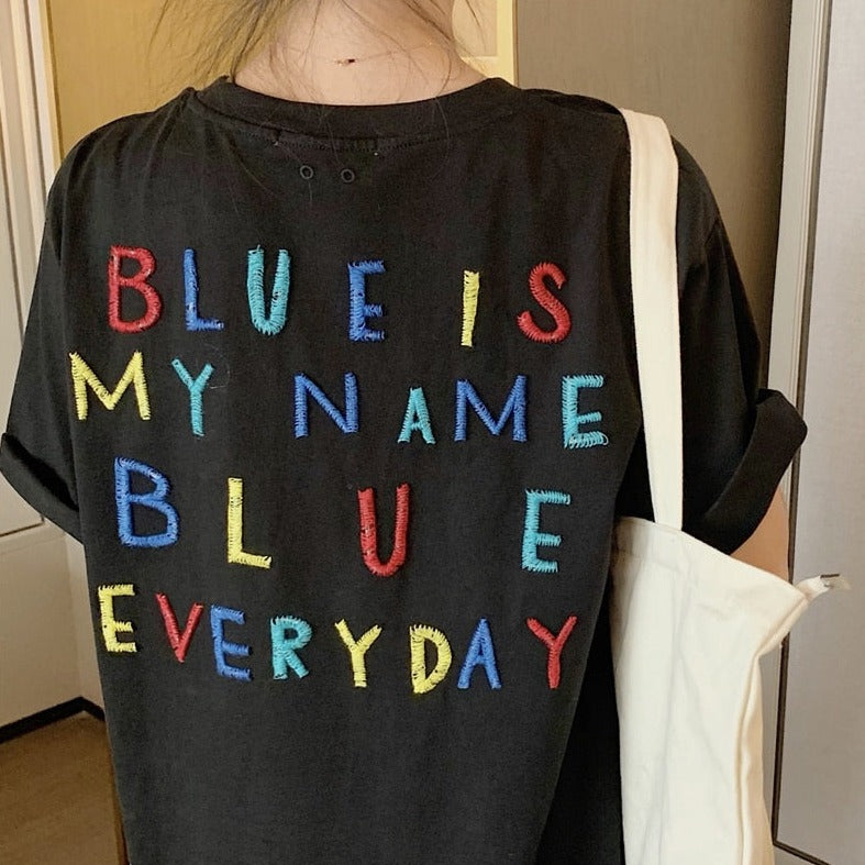 T-Shirt With Colorful Lettering