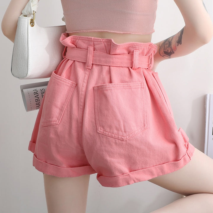 Paperbag Shorts With Pockets And Belt