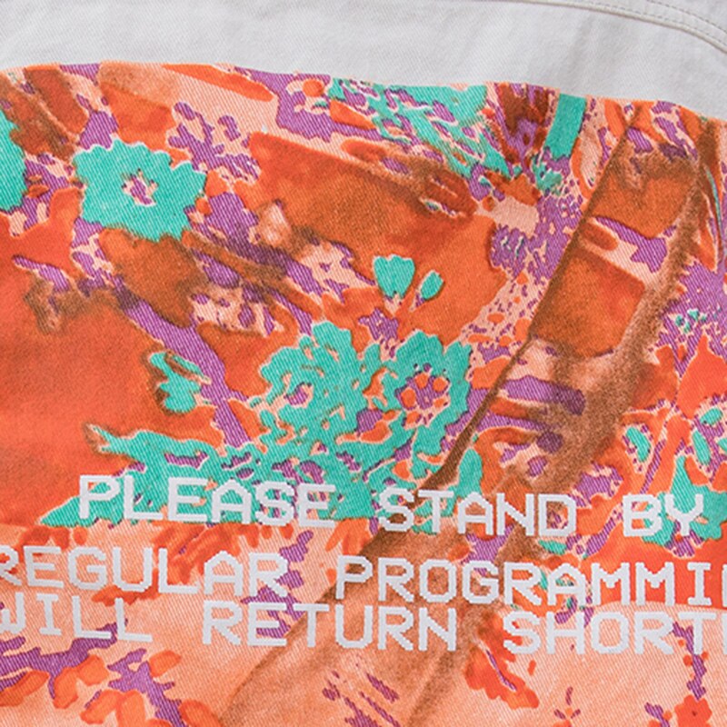 "PLEASE STAND BY" Denim Jacket With Back Print