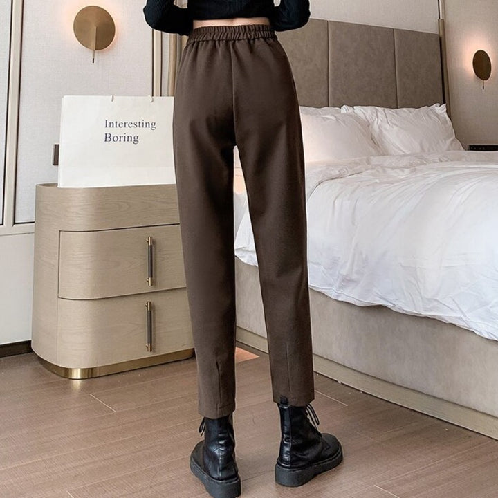 Pleated Pants With Cuffed Legs (With Zipper)
