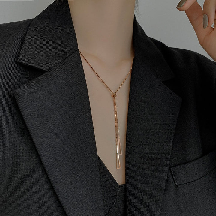 Geometric Necklace With Triangles