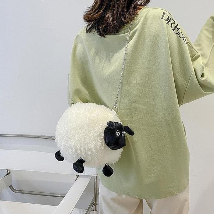 Fluffy Sheep Bag -  Asian Fashion! - Shop Korean & Japanese Fashion on Lianox.