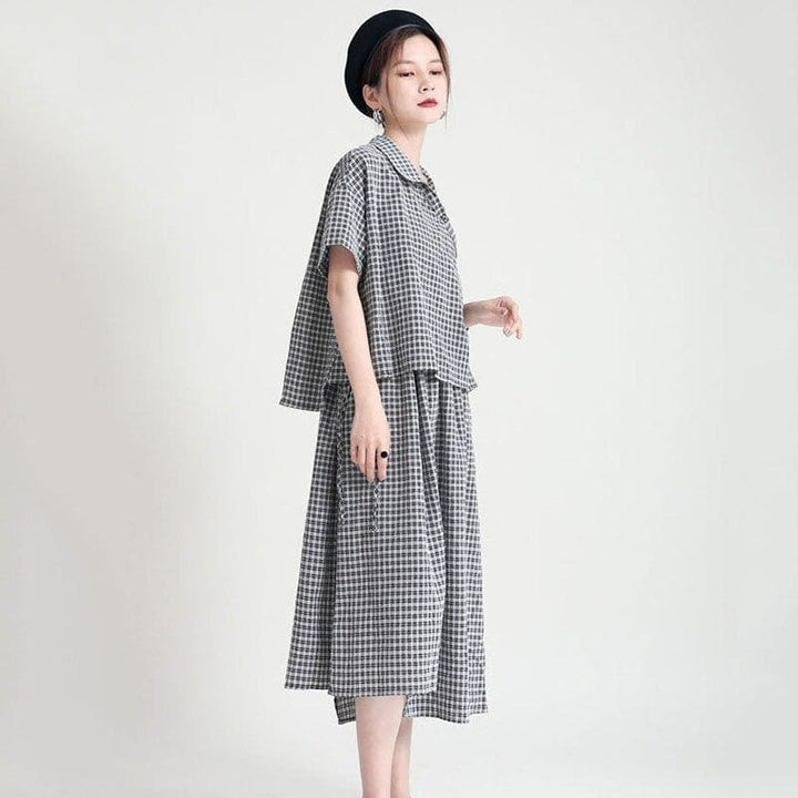 Two-Piece-Dress With Side Buttons