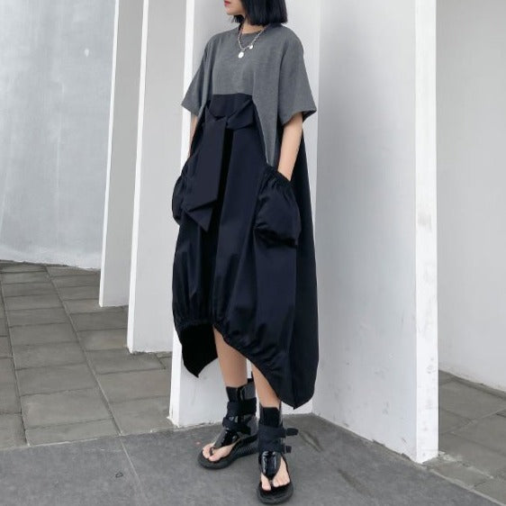 Loose-Fitting Dress With High-Low Cut
