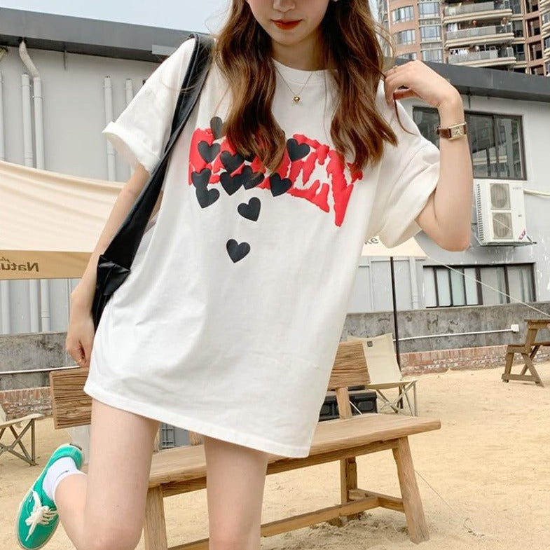 T-Shirt With Heart Print