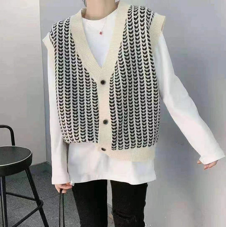 Knit Vest With Pattern