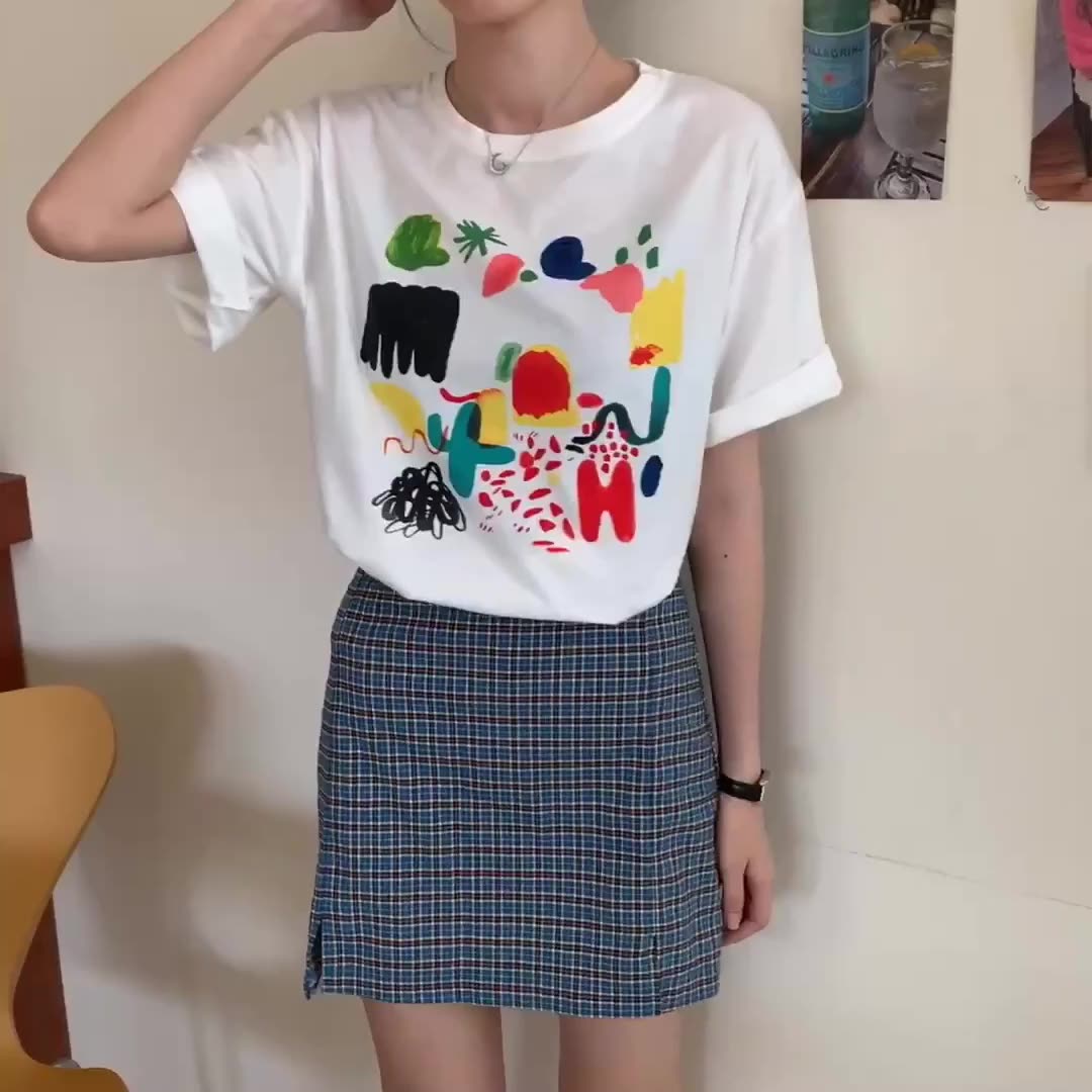 T-Shirt With Paint Print
