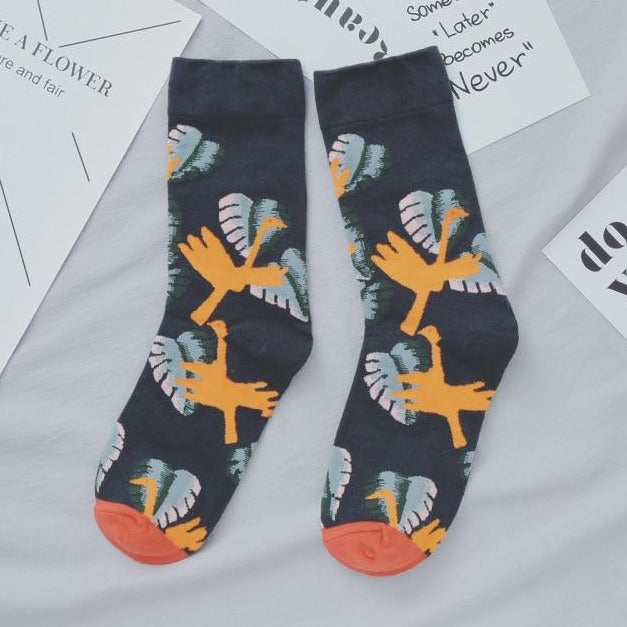 Long Socks With Colorful Print