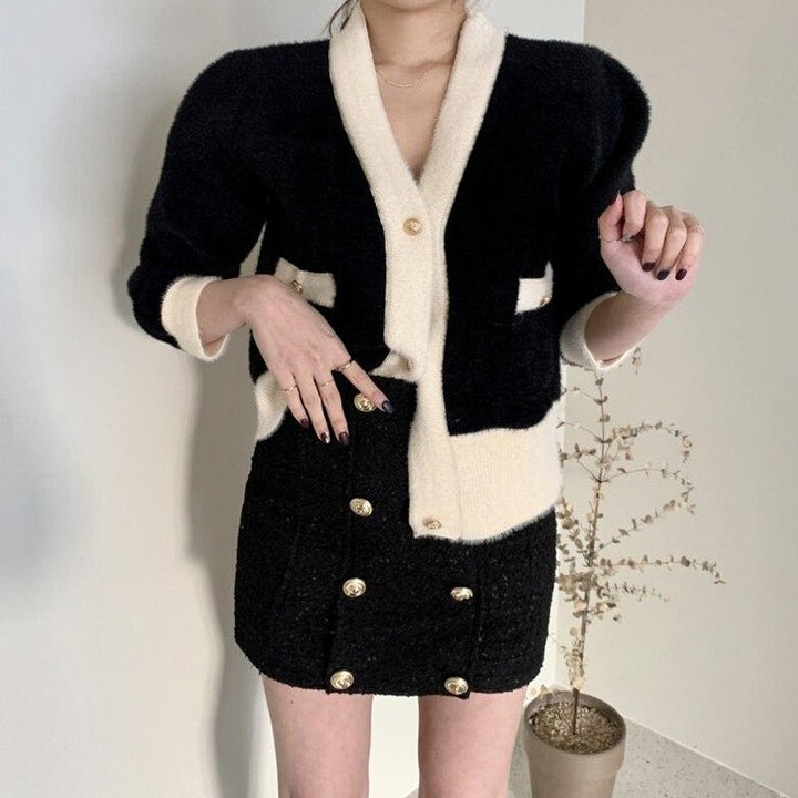Button-Down Cardigan With V-Neck And Pockets