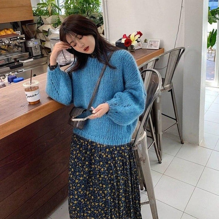 Knitted Pullover With Wide Sleeves