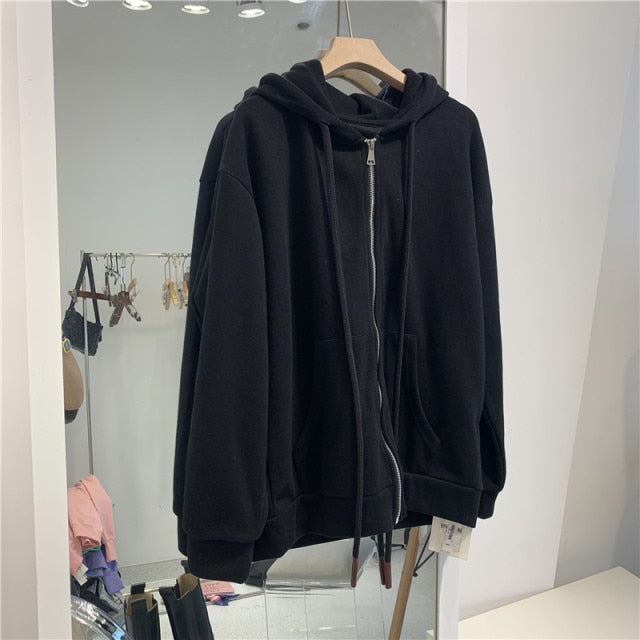 Zip-Up Hoodie With Pockets