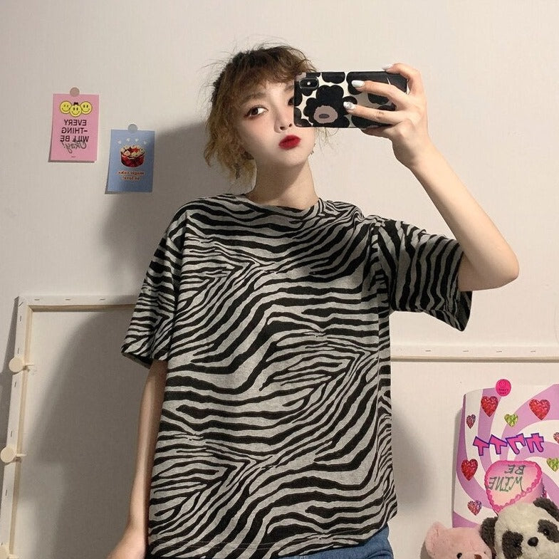T-Shirt With Zebra Print