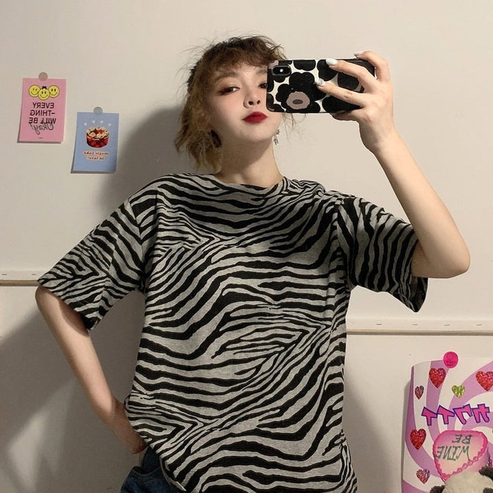 T-Shirt With Zebra Print