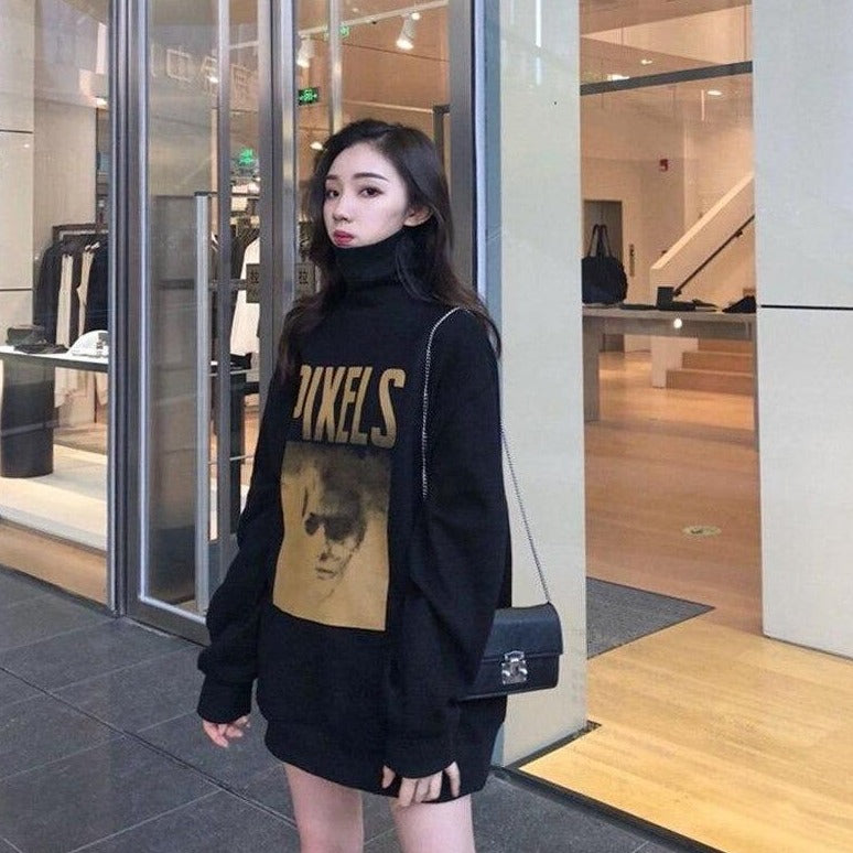 "PIXELS" Sweatshirt With Face Print