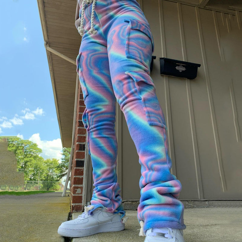 Tie-Dye Cashmere Pants With Pockets