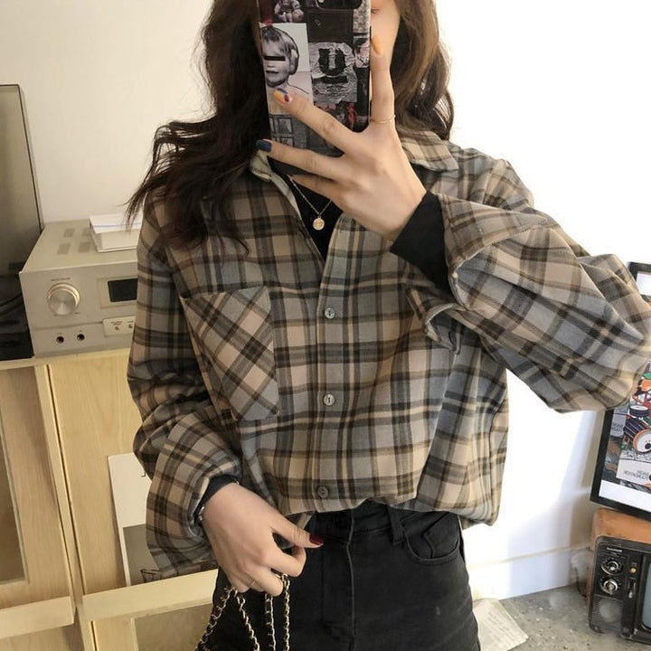 Plaid Button-Down Shirt With Chest Pocket