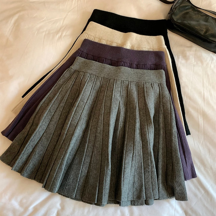 Pleated Skirt With High Waist