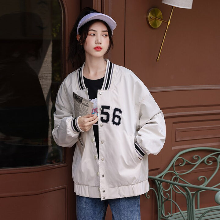 Button-Down Jacket With Pockets And Lettering