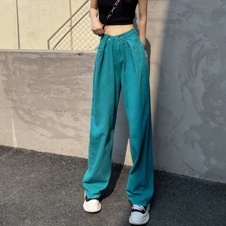 High-Waisted Pants With Pockets And Wide Legs