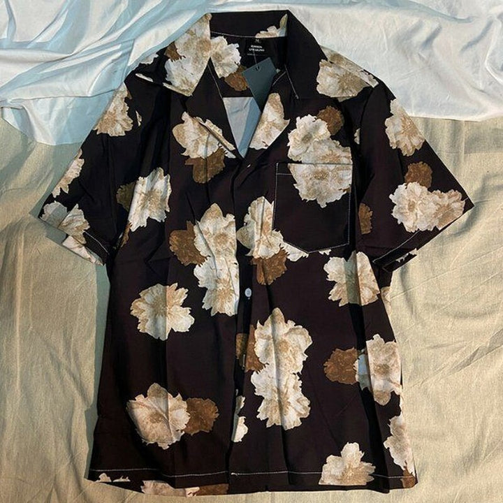 Button-Down Blouse With Floral Pattern