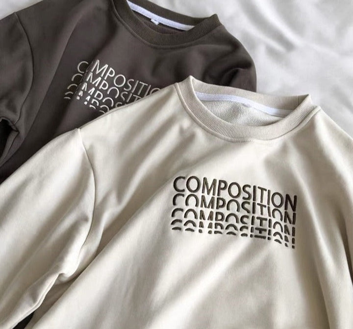 "COMPOSITION" Sweatshirt With Round Neck
