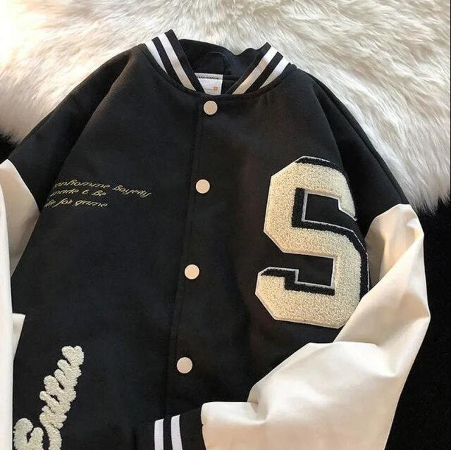College Jacket With "S" Embroidery