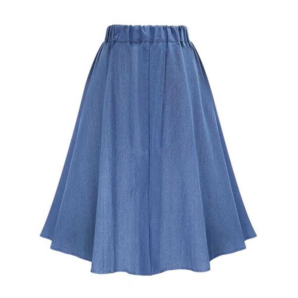 Denim High Waist Skirt - Asian Fashion Lianox