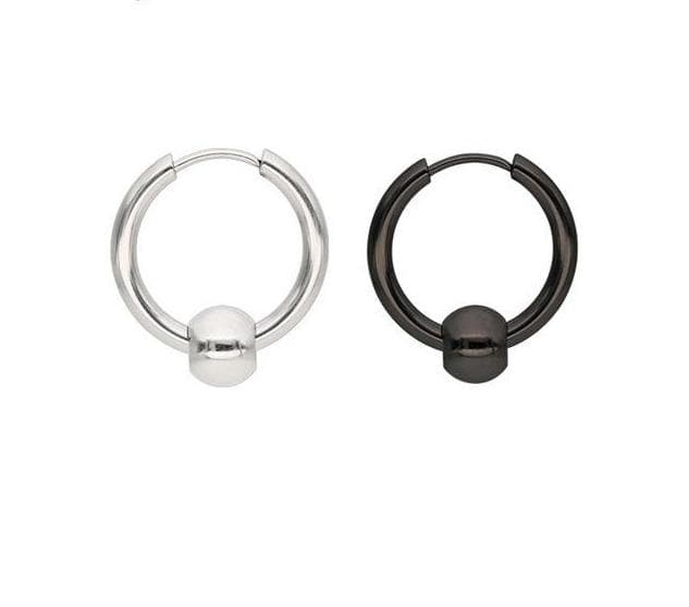 Hoop Earring Set (2 Silver) - Asian Fashion Lianox