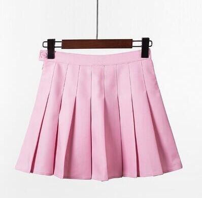Mini Skirt With Pleats And High Waist